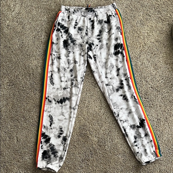 Room Service Pants - Room Service black and white tie dye joggers